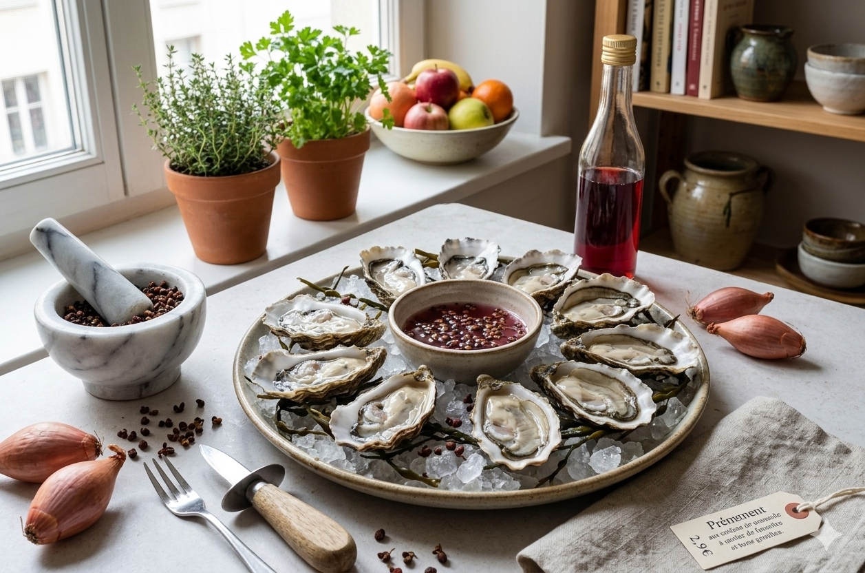 Mignonnette pour huîtres au poivre clavalier d'amérique