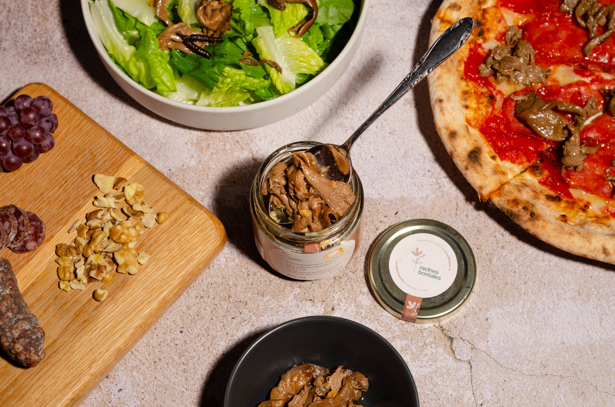 Champignons marinés aux épices boréales et à l'ail