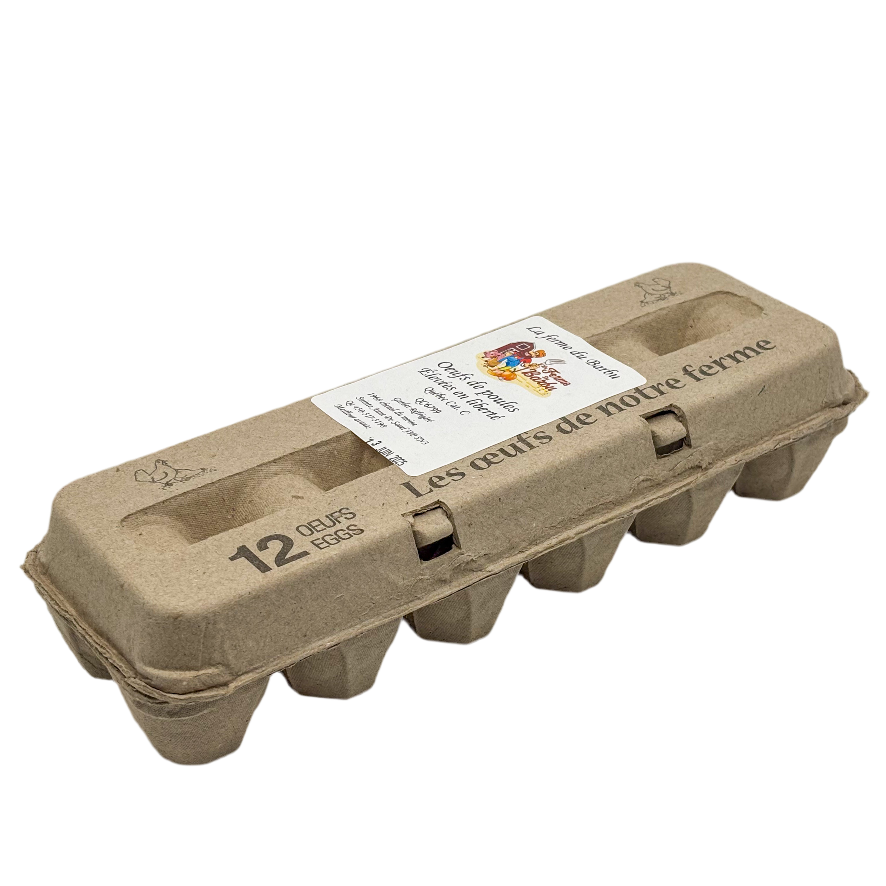 Oeufs de poules en liberté