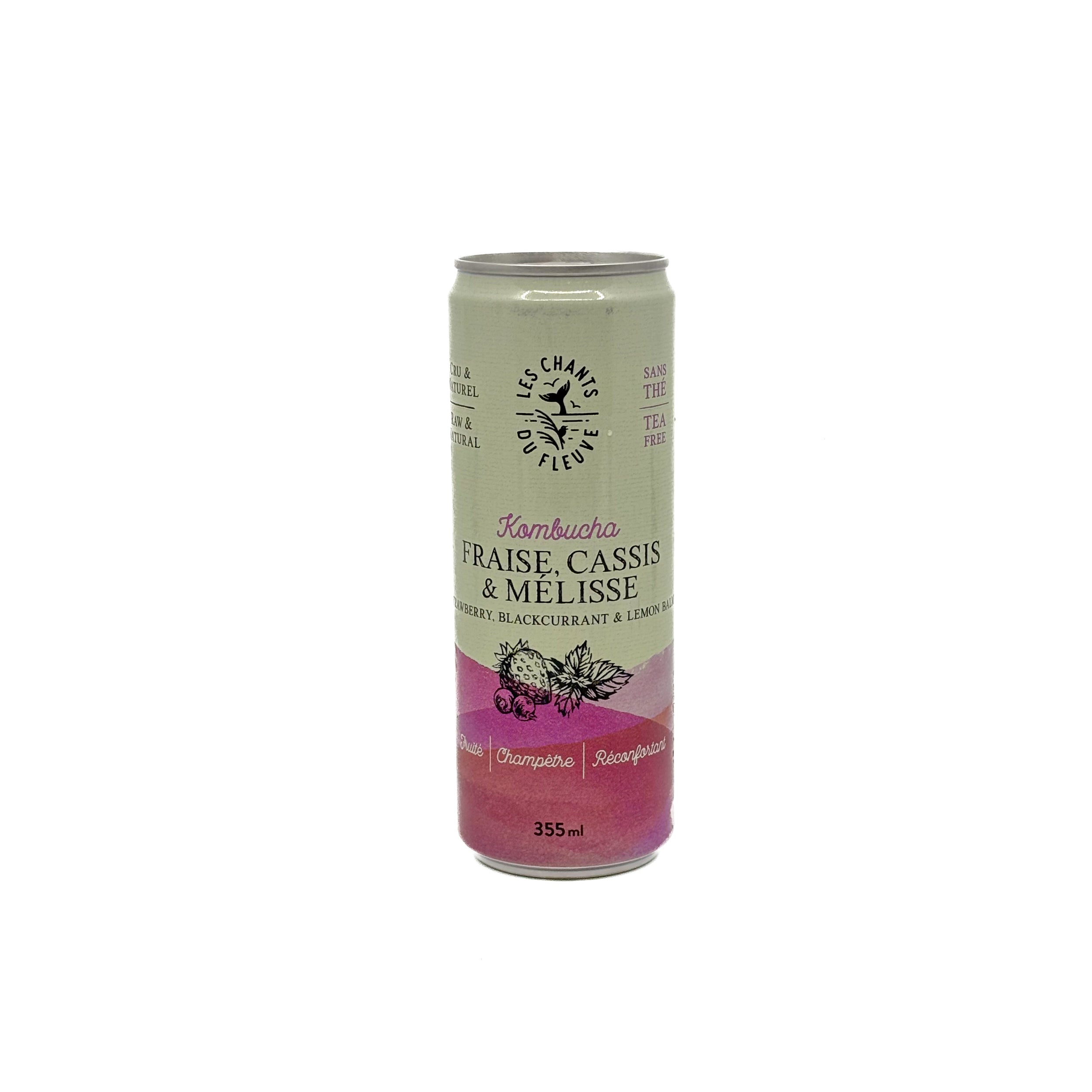 Kombucha fraise, cassis & mélisse · sans caféine