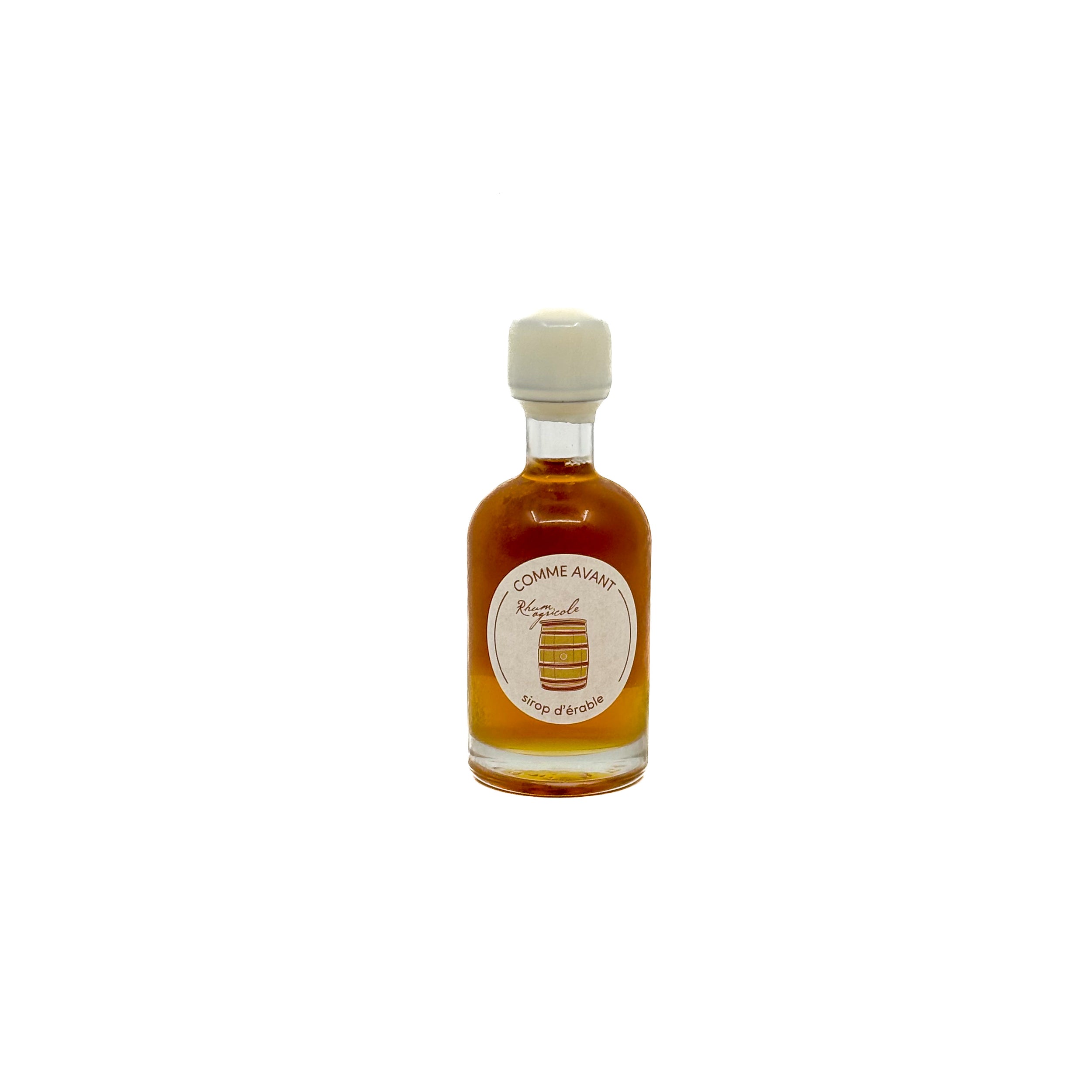 Sirop d'érable élevé en barriques de rhum agricole
