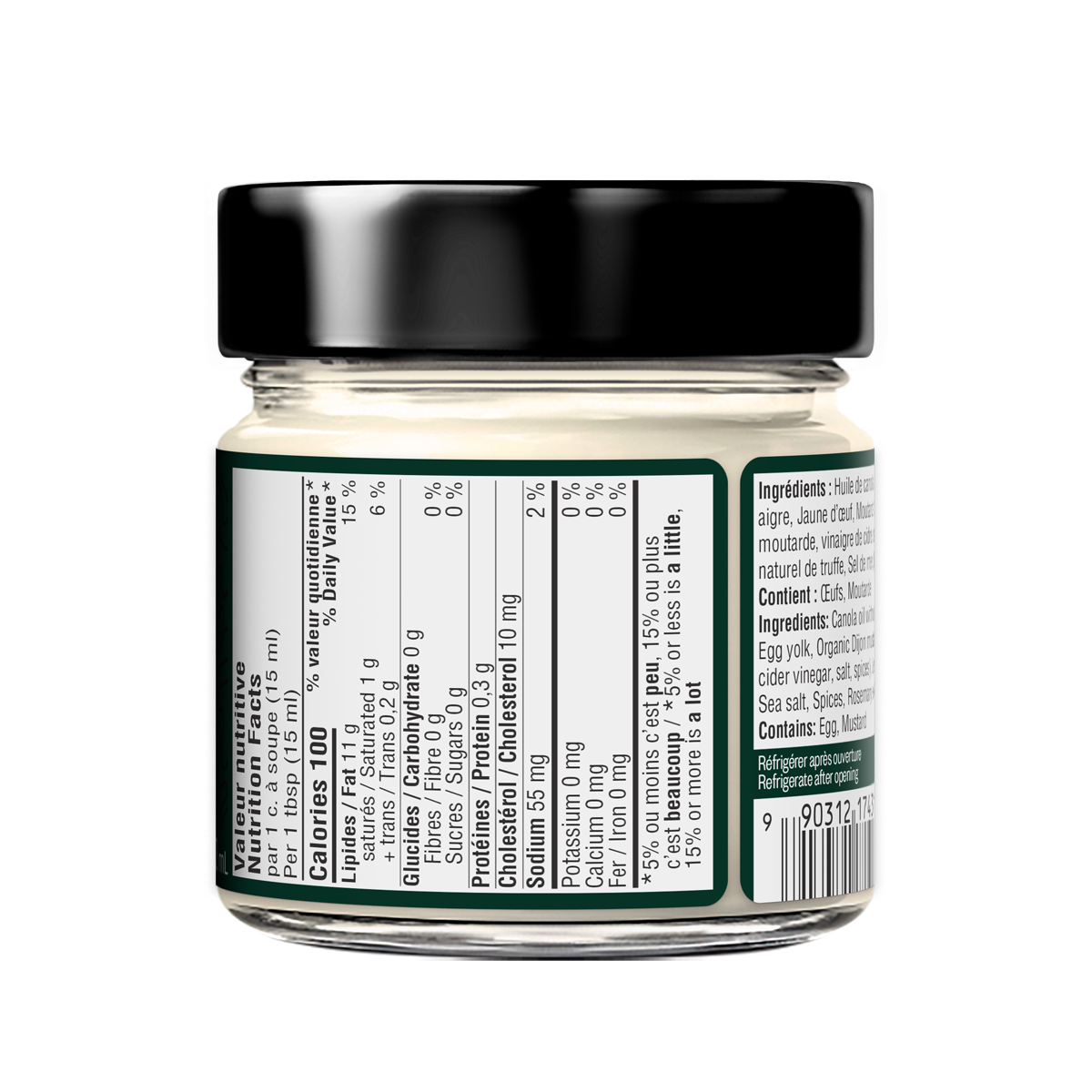 Mayonnaise à saveur de truffe des Appalaches