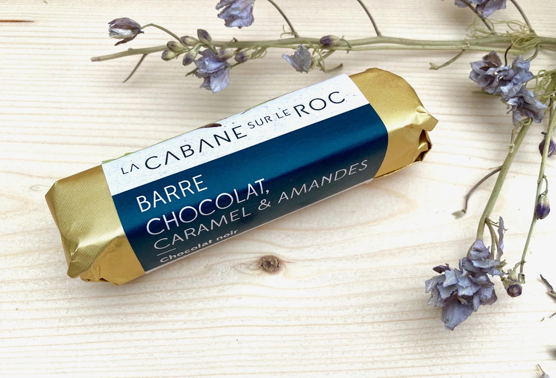 Barre de chocolat caramel et amandes