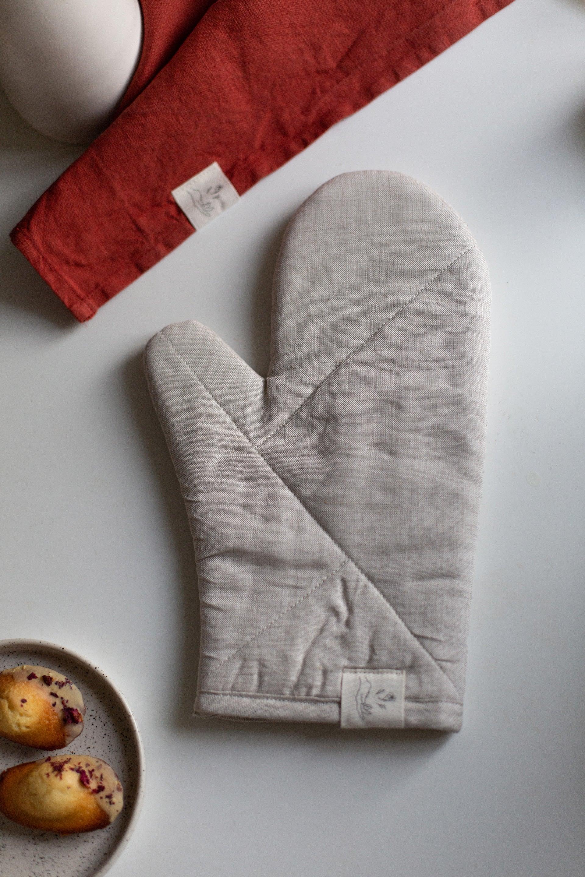 Mitaine de four en lin