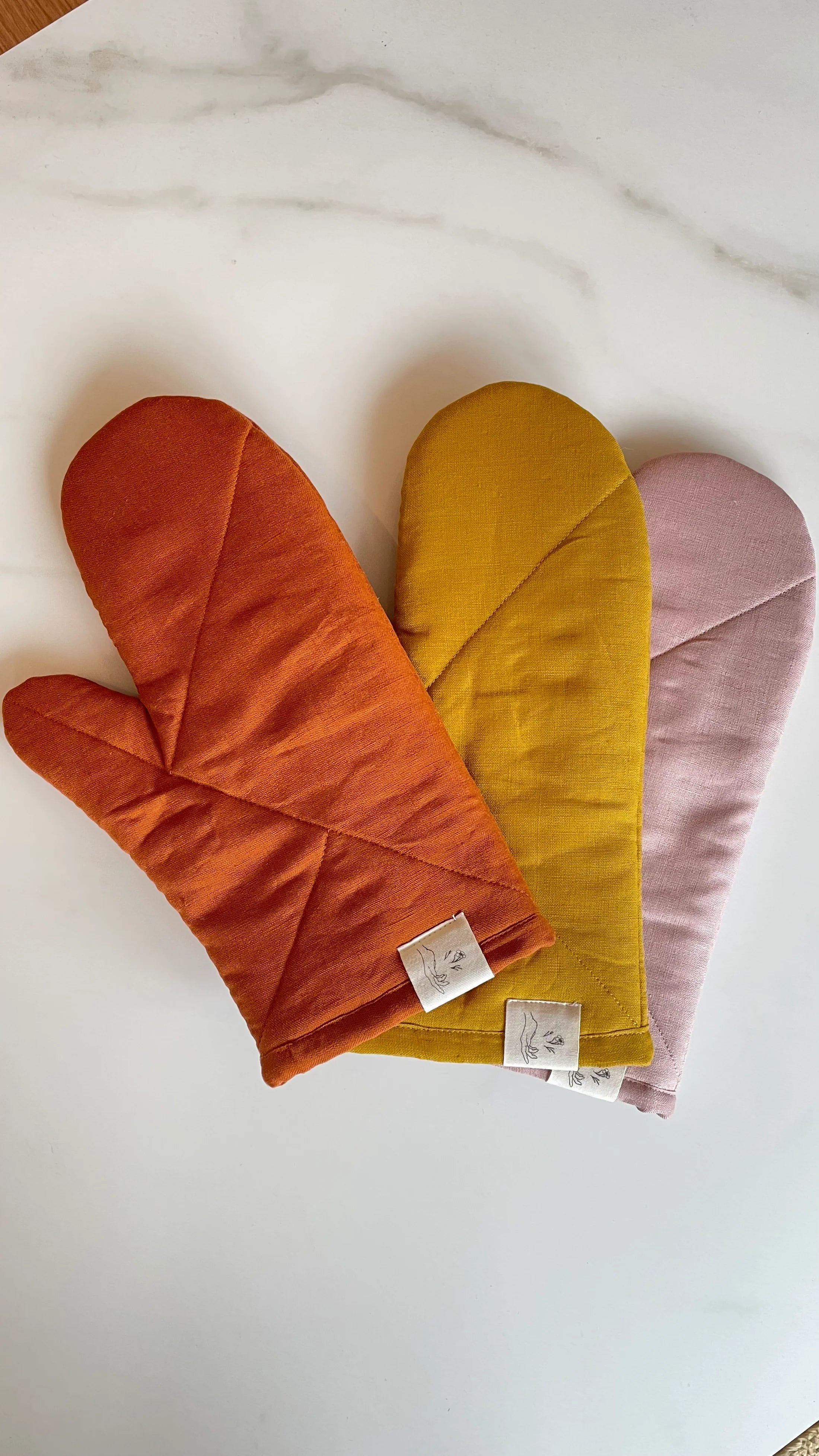 Mitaine de four en lin