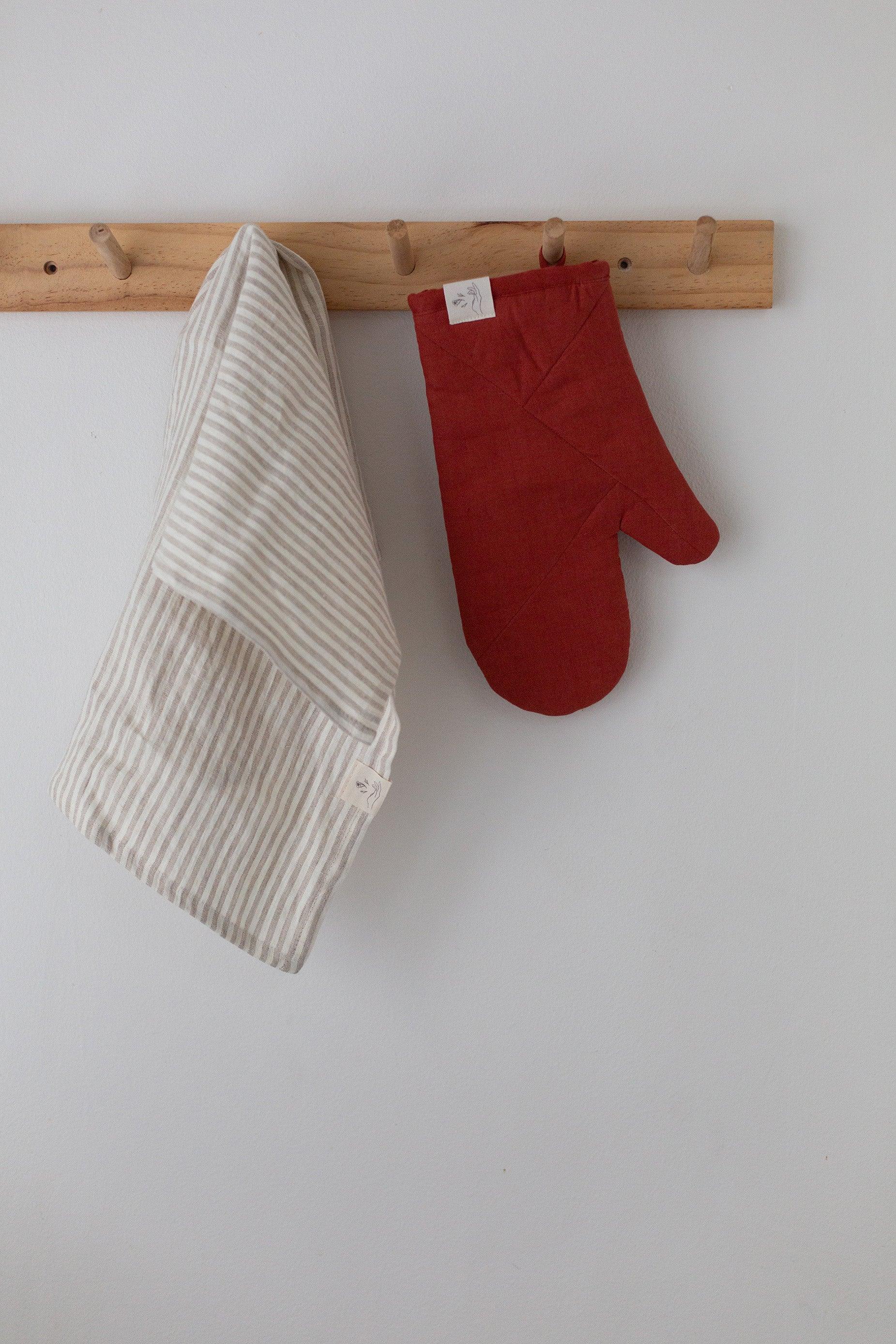 Mitaine de four en lin