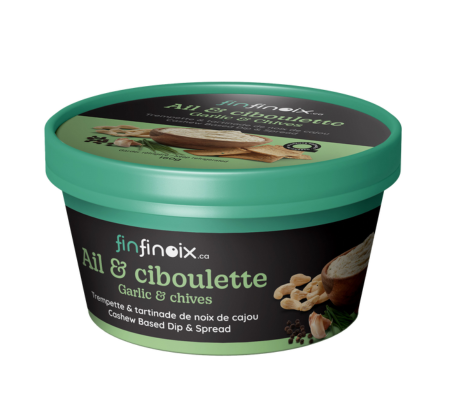 Tartinade de noix de cajou ail et ciboulette