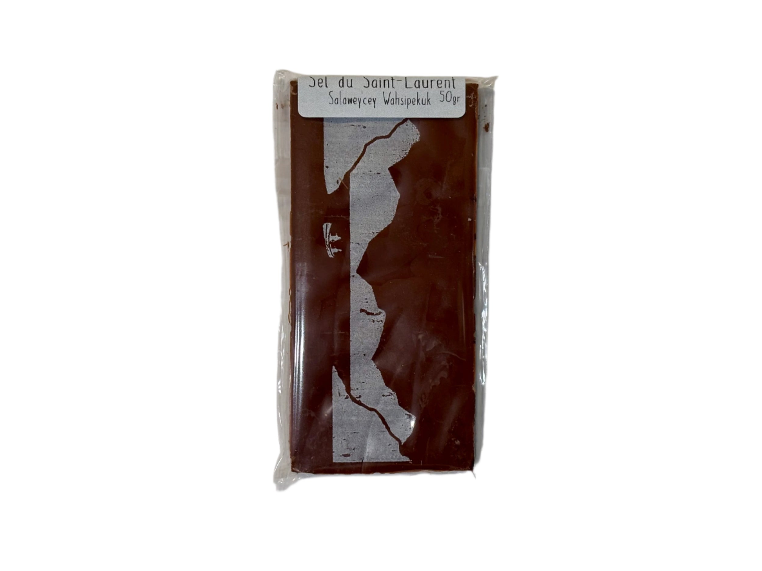 Tablette sérigraphiée de chocolat au lait et Sel Saint Laurent
