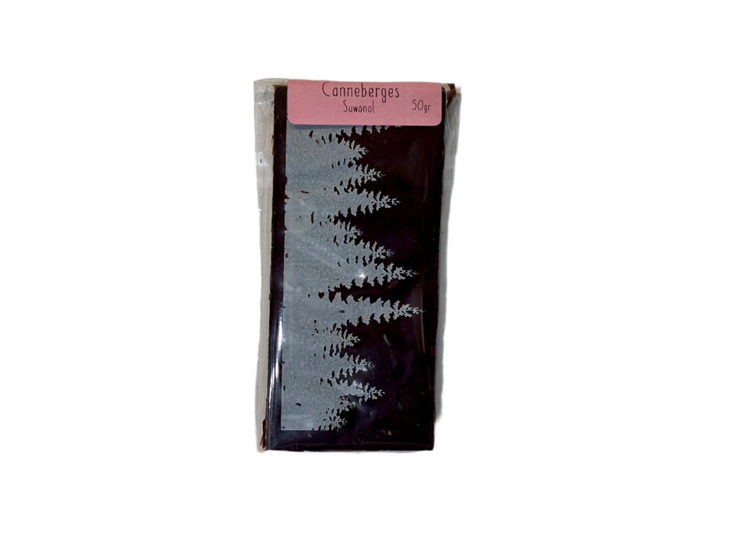 Tablette sérigraphiée au chocolat noir et canneberges