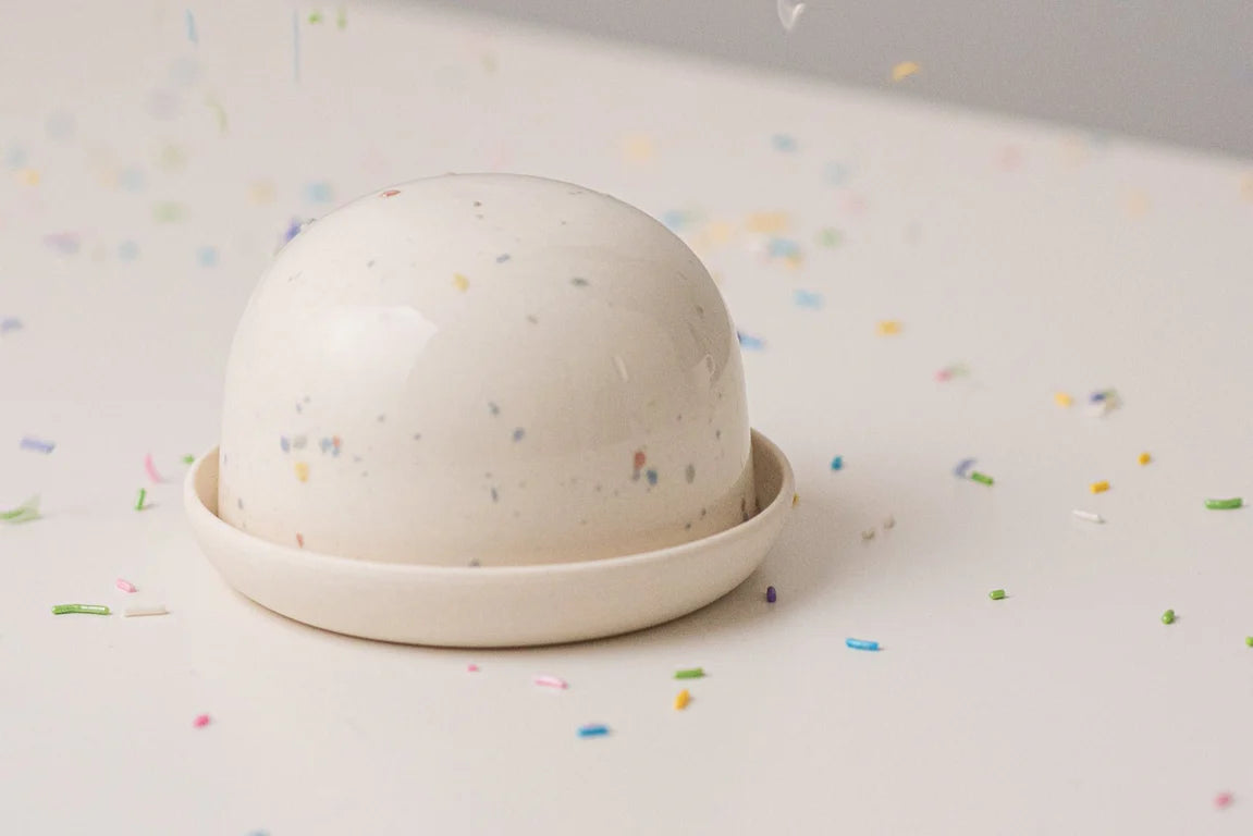 Beurrier cloche en céramique artisanale