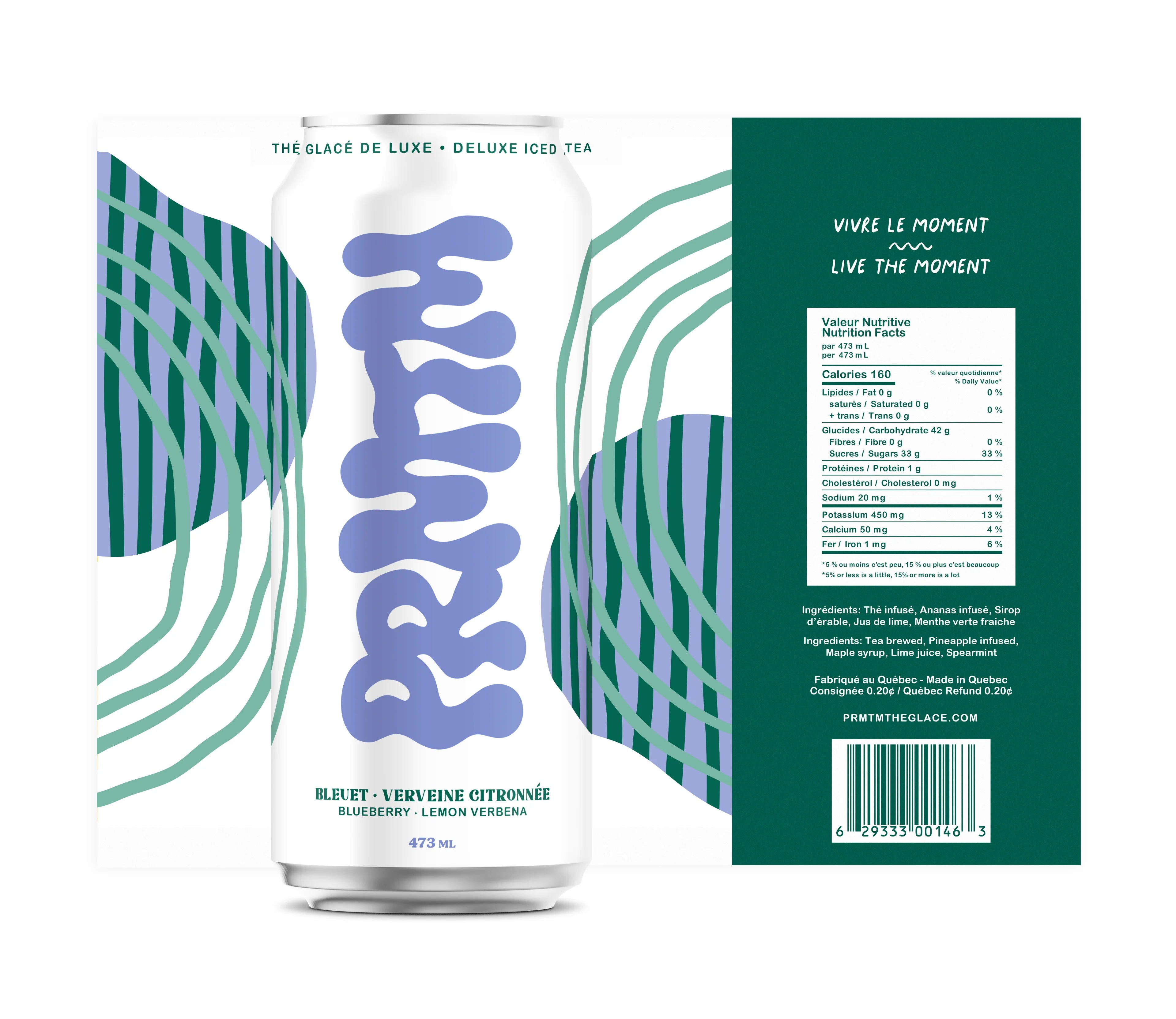 Blueberry and lemon verbena iced tea