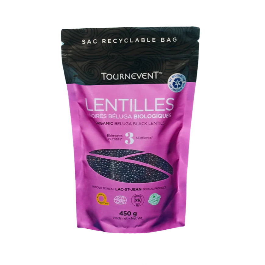 Lentilles noires béluga biologiques de la ferme Tournevent