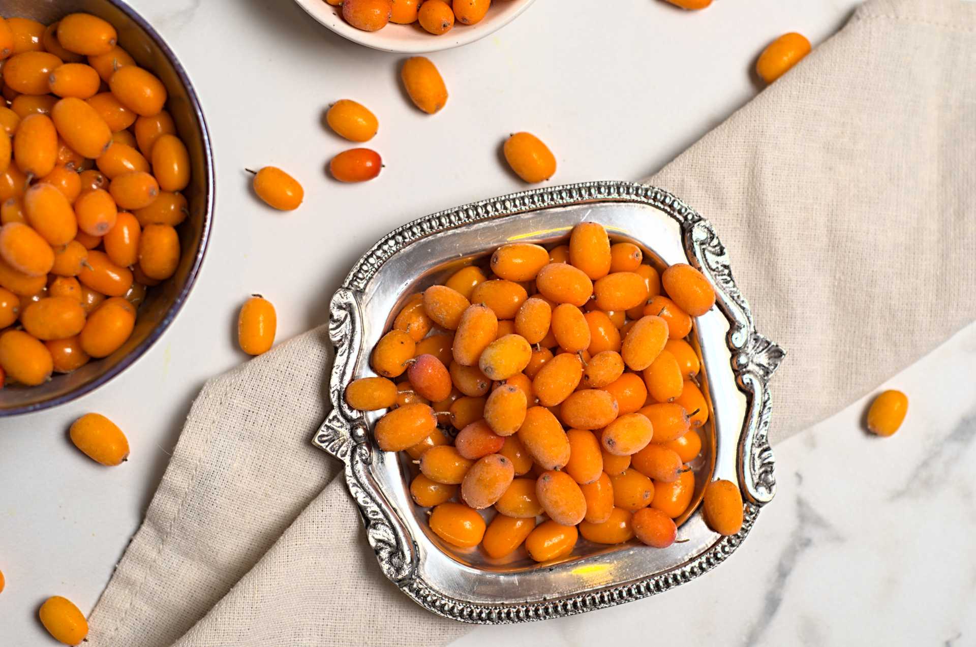 Baies d'argousier biologiques surgelées individuellement - Les argousiers du Lac Brome