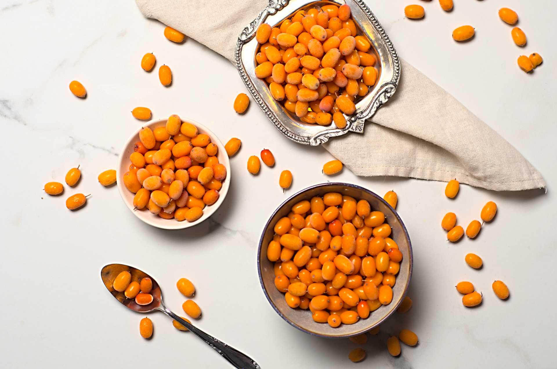 Baies d'argousier biologiques surgelées individuellement - Les argousiers du Lac Brome