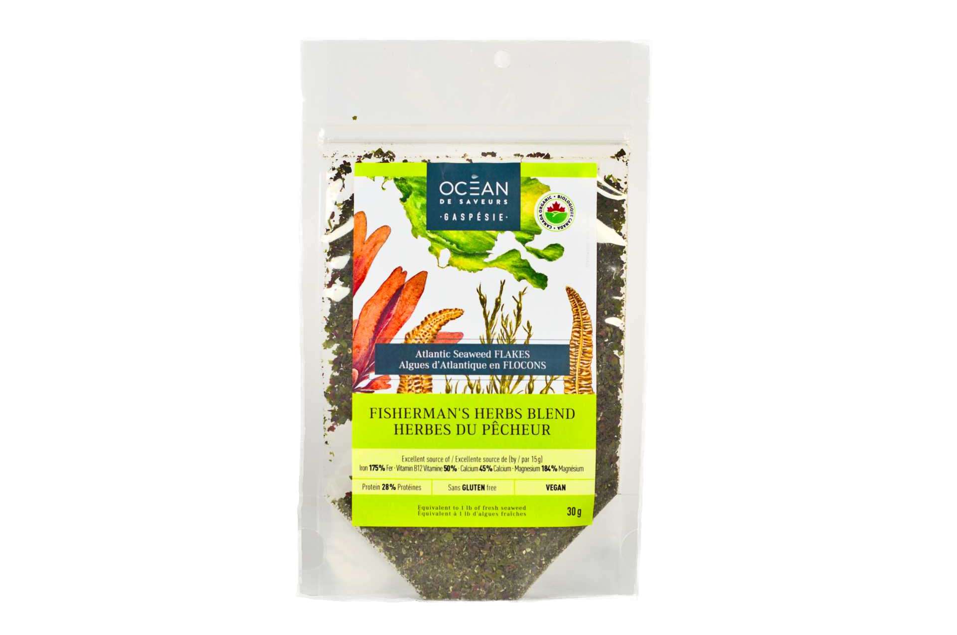 Herbes du pêcheur - algues biologiques en flocons - Un Océan de saveurs