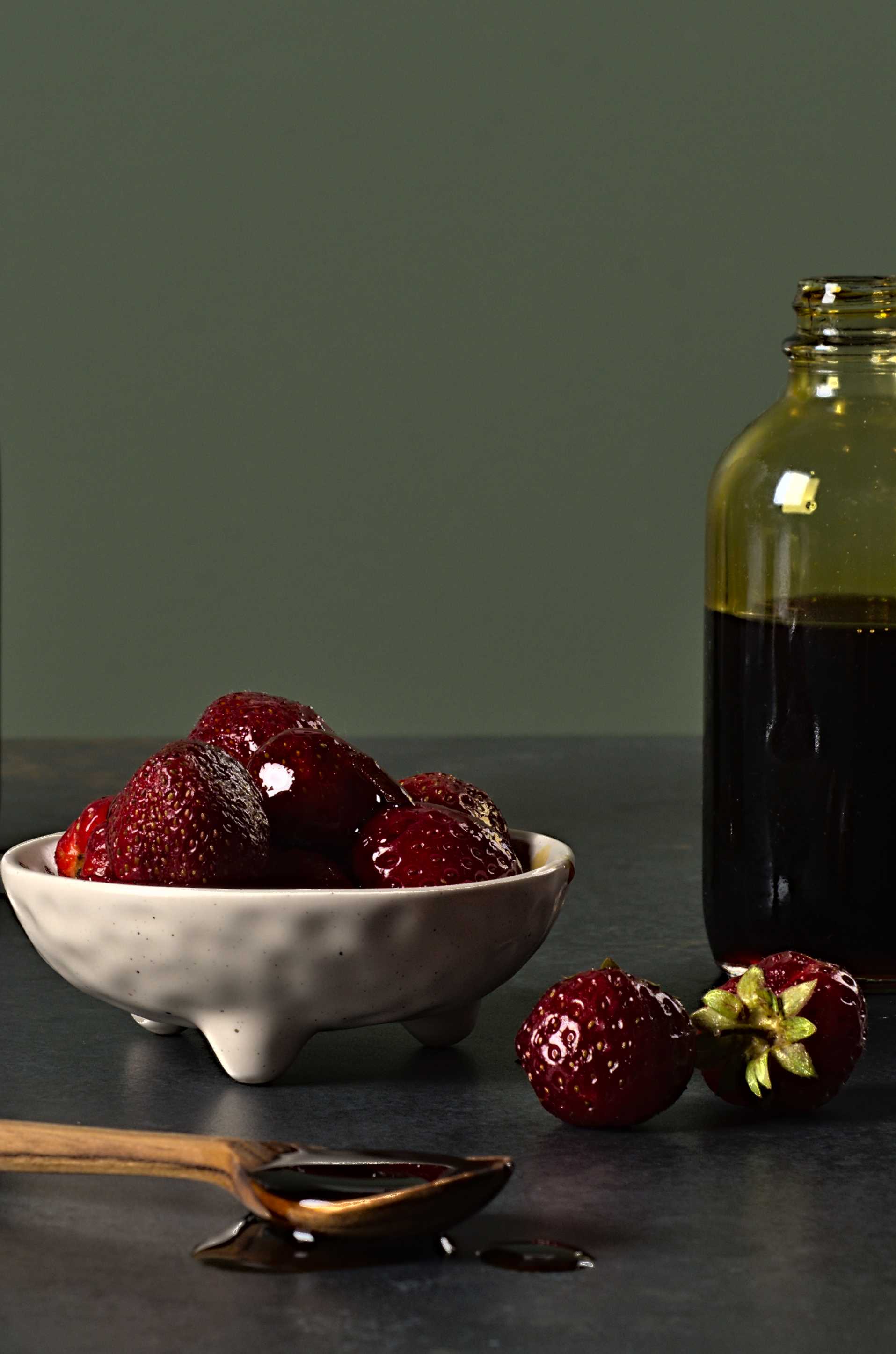 Sirop de bouleau et fraises