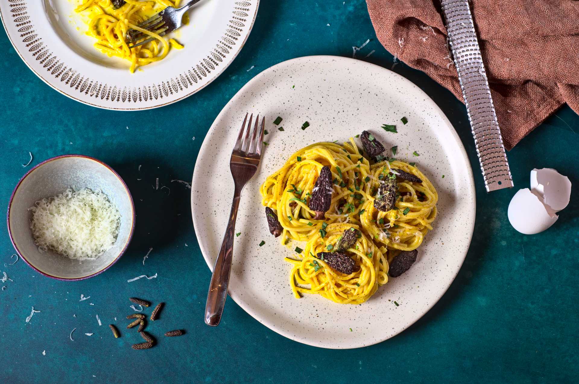 Recette carbonara aux morilles avec sauce carbonara maison