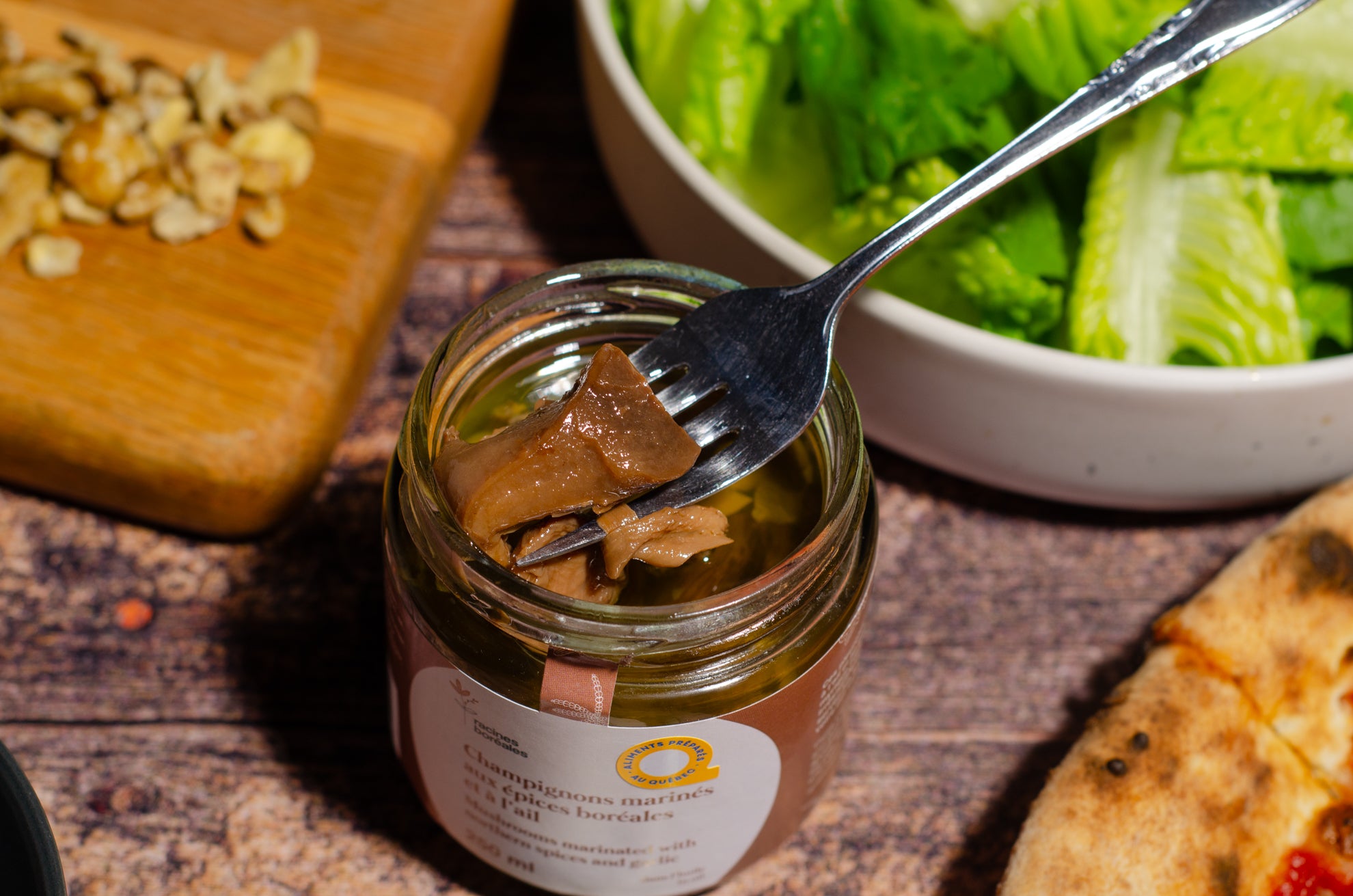 Champignons marinés aux épices boréales et à l'ail