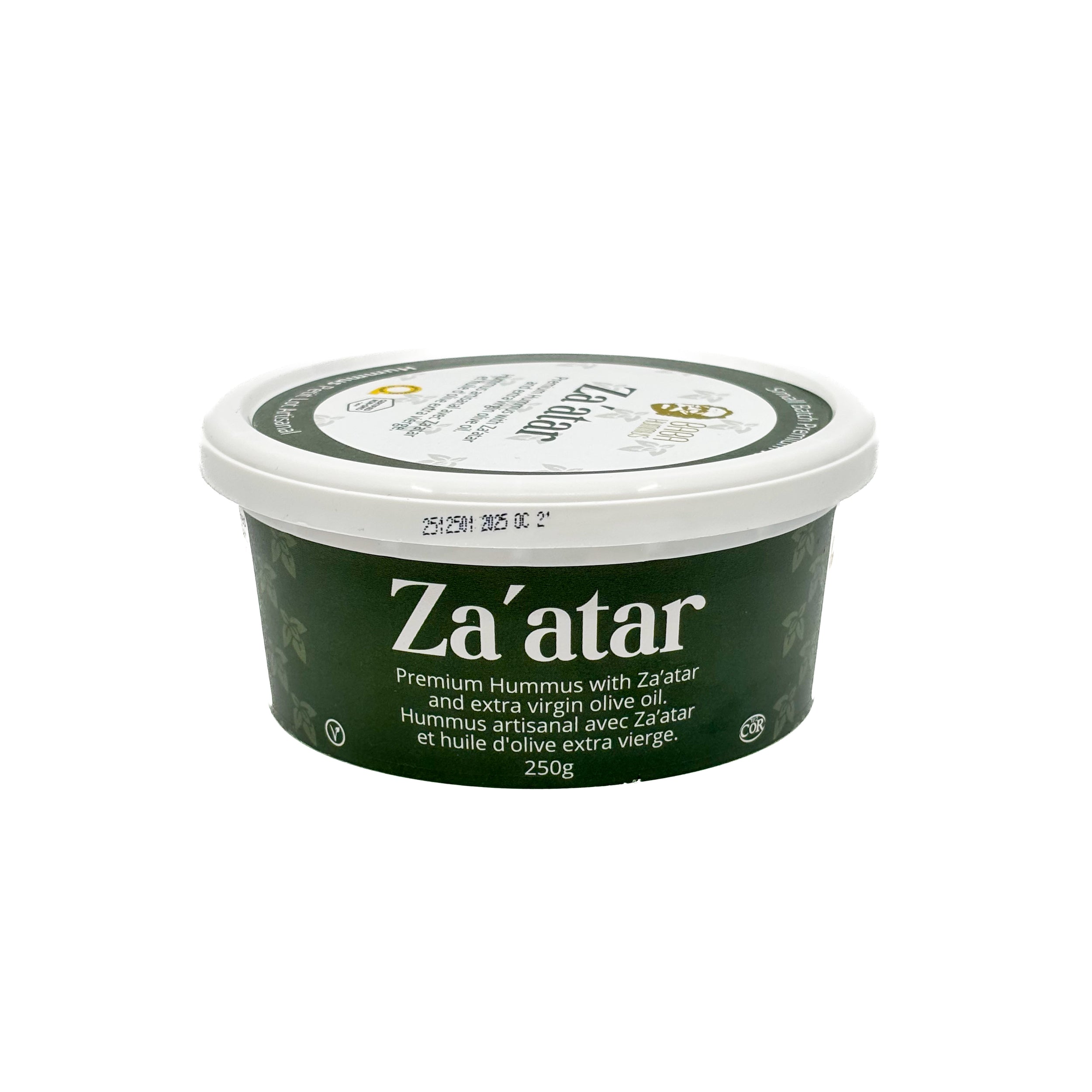 Hummus artisanal au za'atar
