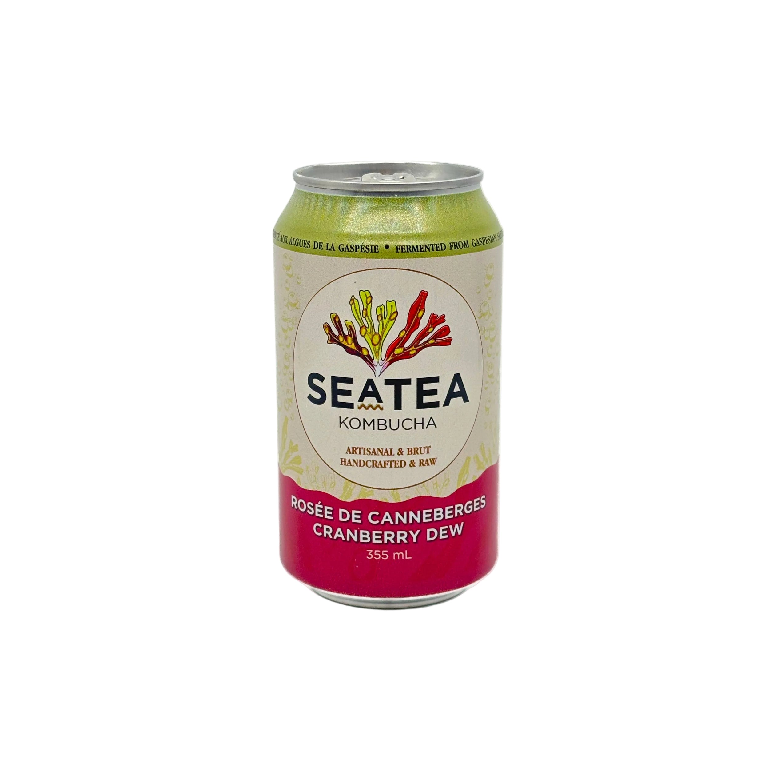 Kombucha seatea rosée de canneberges à la rose sauvage et canneberges