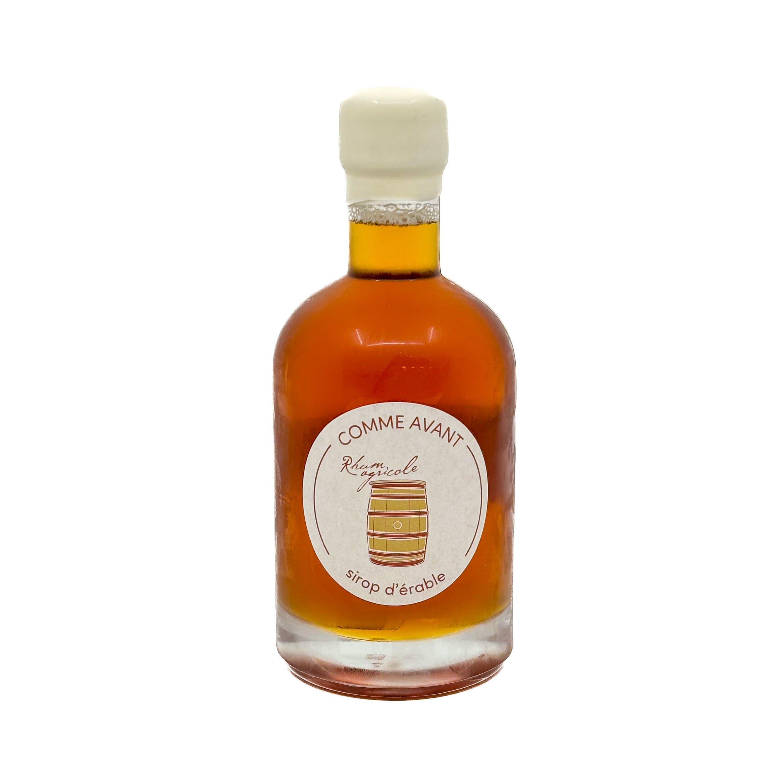 Sirop d'érable élevé en barriques de rhum agricole