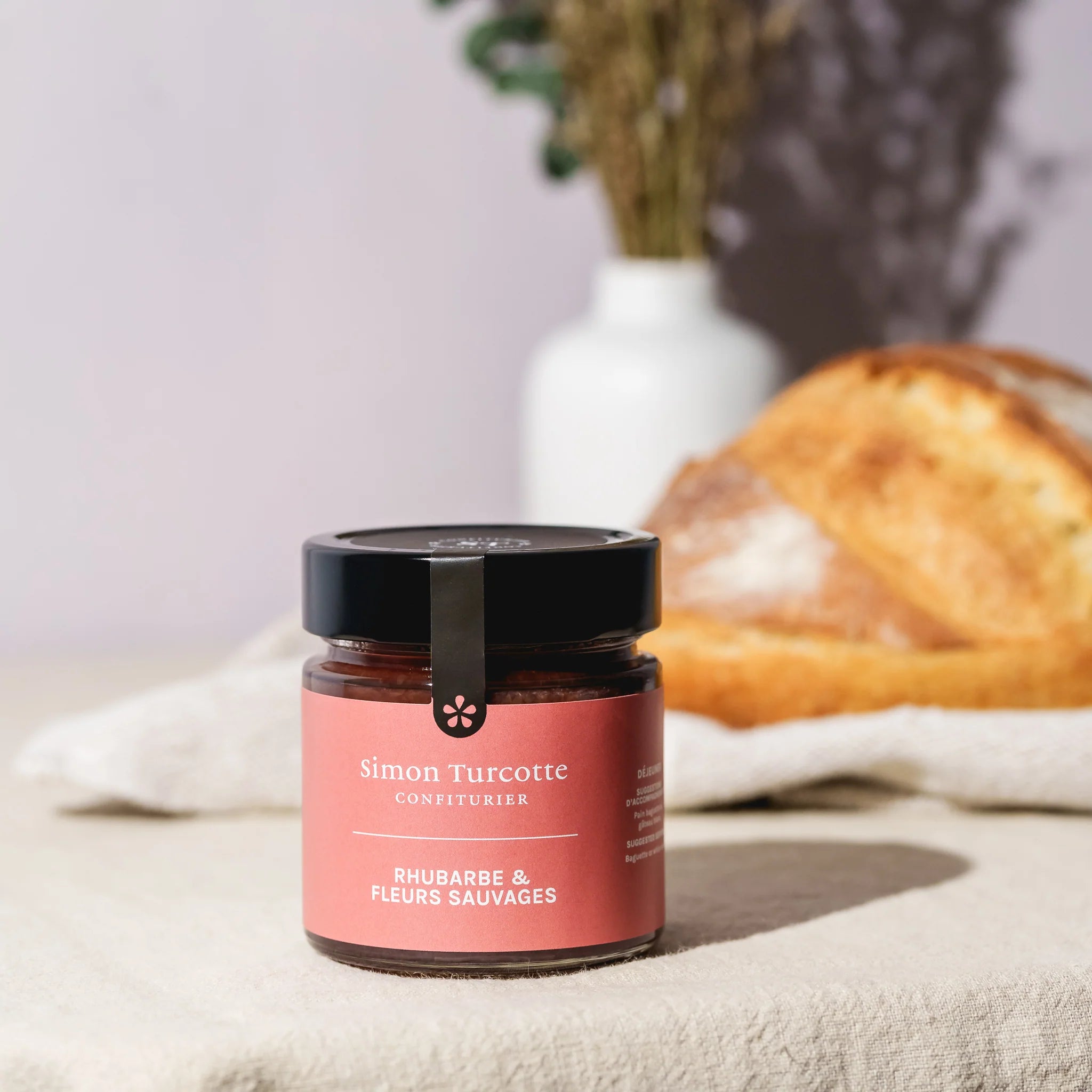 Confiture rhubarbe & fleurs sauvages