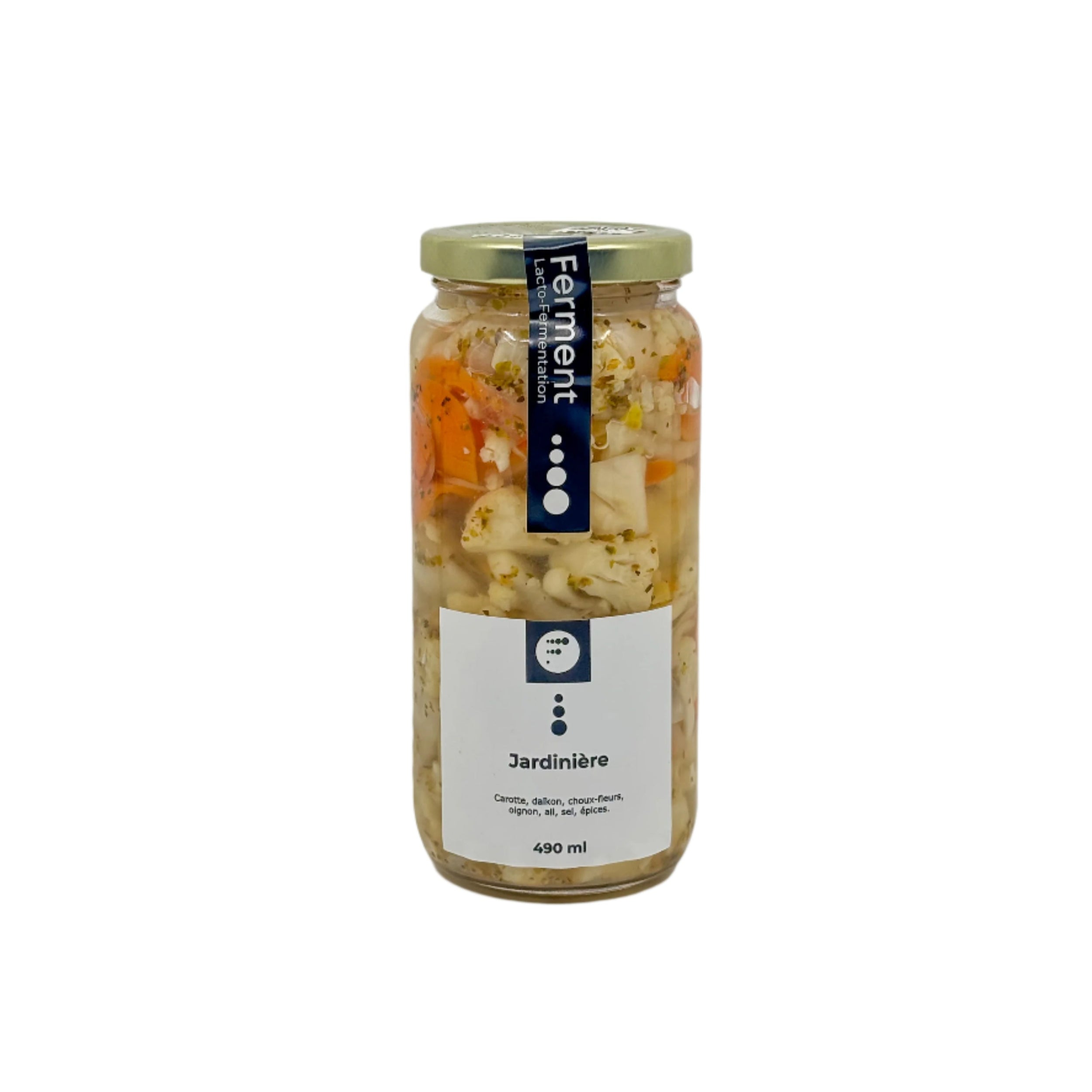 Pot de Jardinière lactofermentée de Ferment photographié sur fond blanc