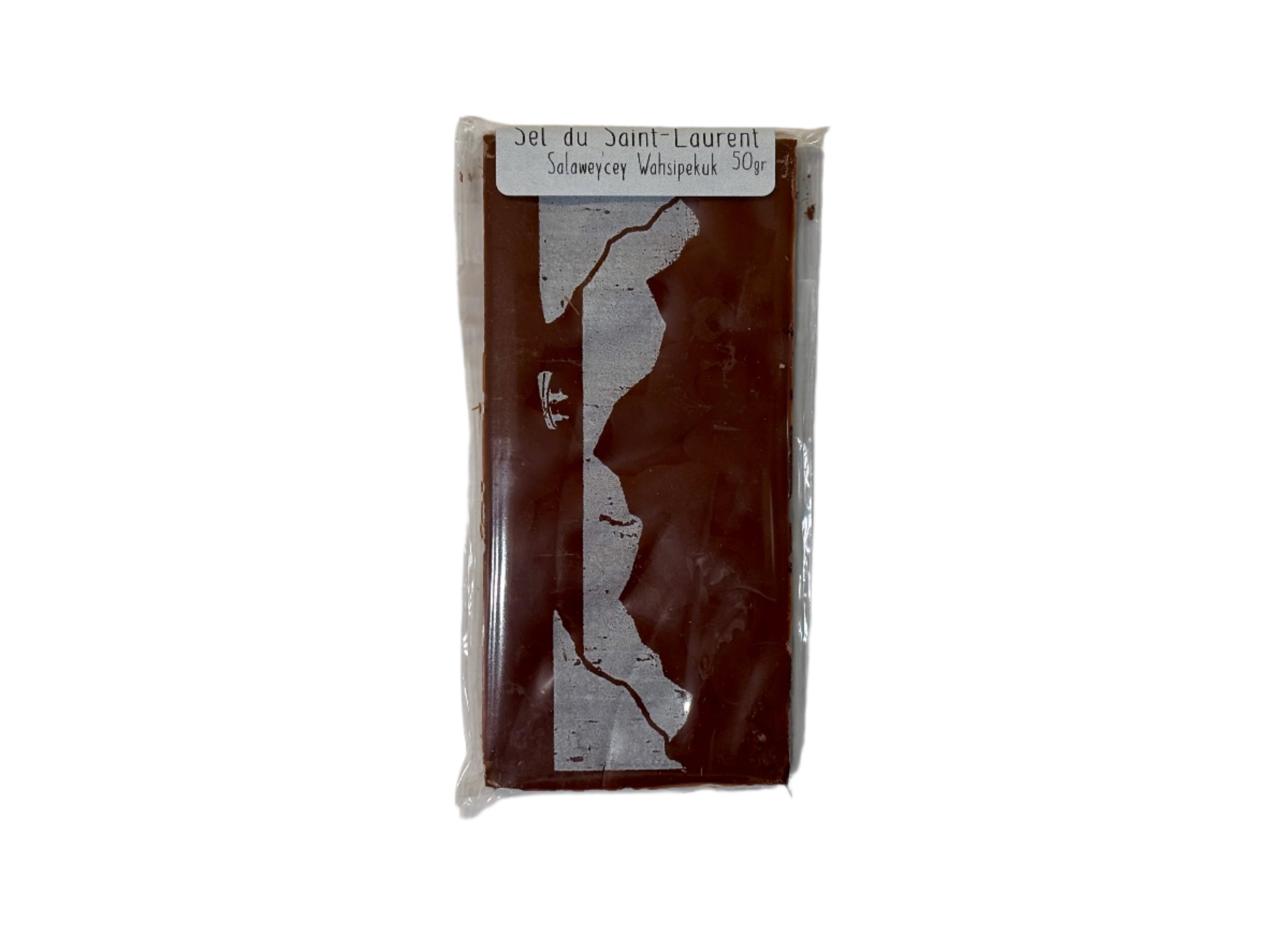 Tablette sérigraphiée de chocolat au lait et Sel Saint Laurent