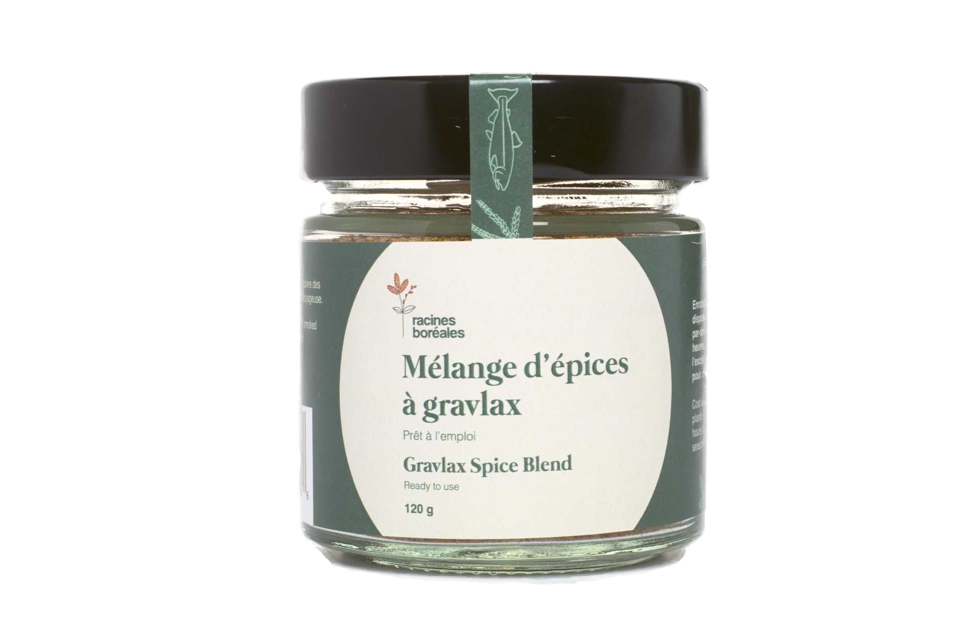 Mélange d'épices à gravlax à la comptonie voyageuse et au poivre des dunes fumé